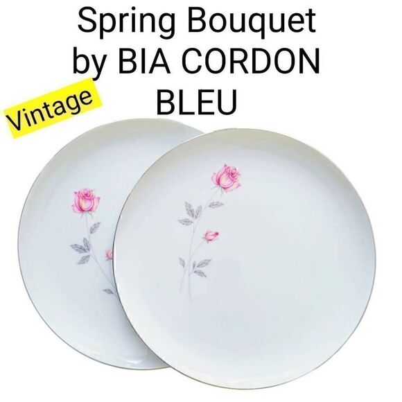 Spring Bouquet by BIA CORDON BLEU Fine China Two Replacement Dinner Plates - Picture 1 of 12